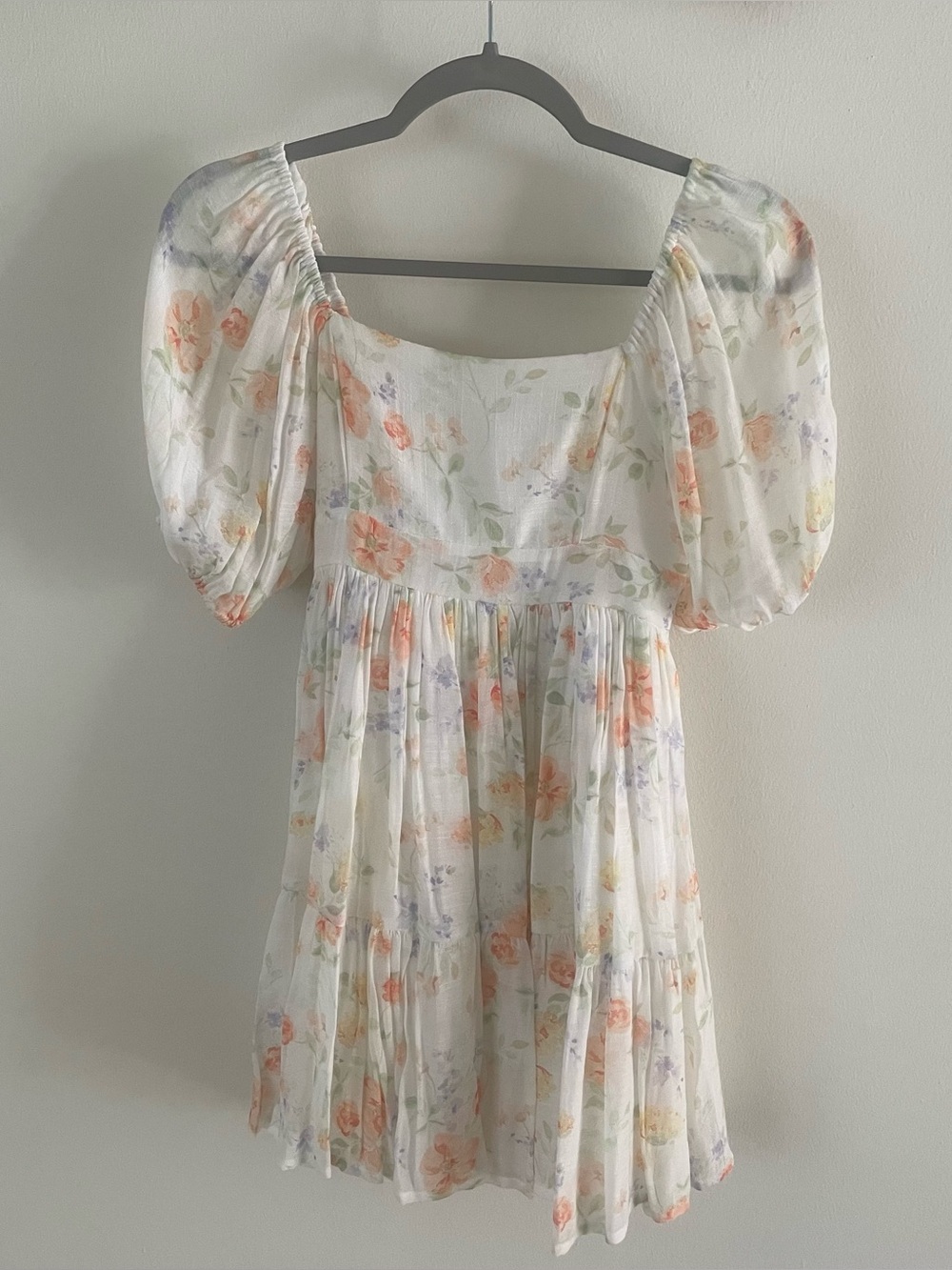 Altar’d State Floral Puff Sleeve Mini Dress